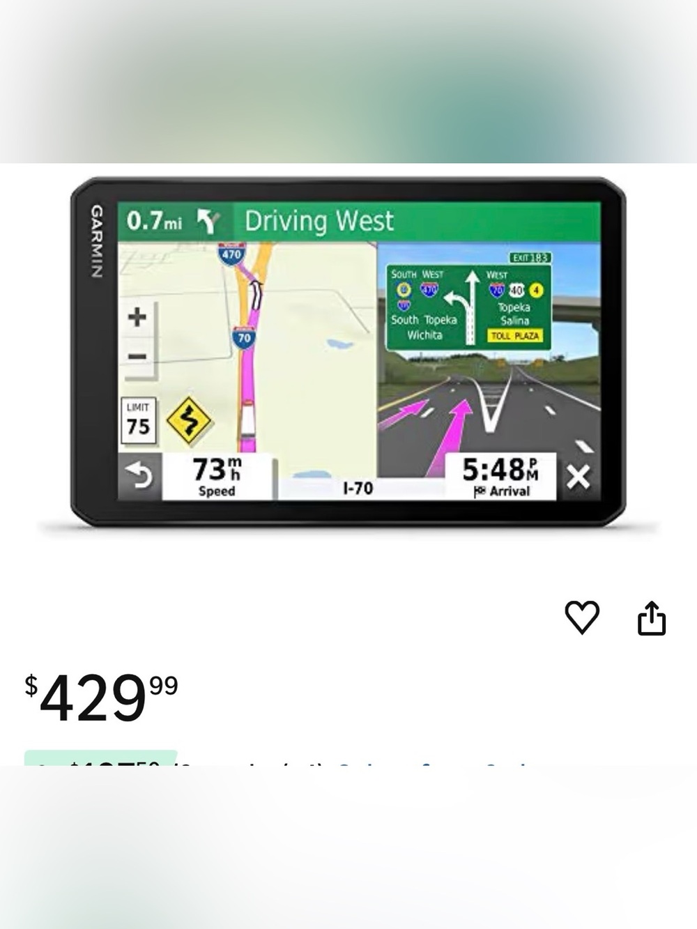 Garmin OTR 700 GPS Truck Navigator